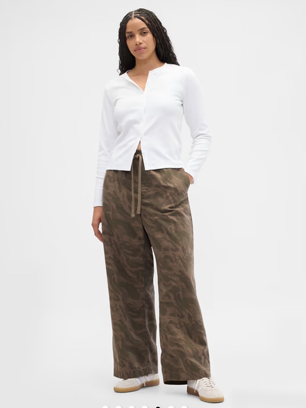 GAP Factory Camo Drawstring High Rise Pants - Picture 2 of 8